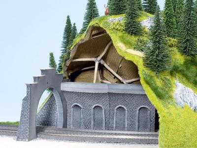 NOCH 58030 H0 Tunnel-binnenwand Hardschuim model, Recht