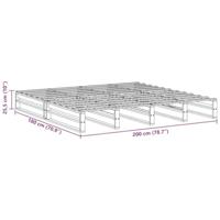Bedframe zonder matras massief grenenhout wit 180x200 cm - thumbnail