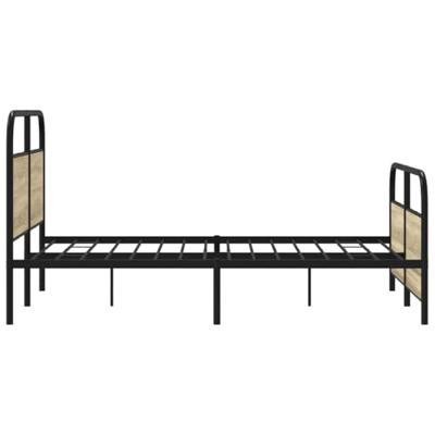 Bedframe zonder matras metaal sonoma eikenkleurig 140x190 cm