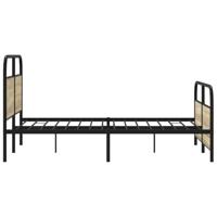 Bedframe zonder matras metaal sonoma eikenkleurig 140x190 cm - thumbnail