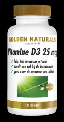 Golden Naturals Vitamine D3 25mcg Capsules Golden Naturals Vitamine D3 25mcg Capsules
