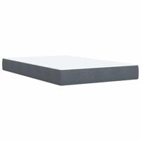Boxspring met matras fluweel donkergrijs 140x190 cm - thumbnail