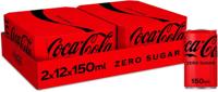 Frisdrank coca cola zero blik 150ml | 24 stuks - thumbnail