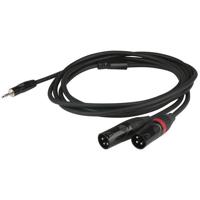 DAP FLX46 minijack naar 2x XLR male verloopkabel 1.5m - thumbnail