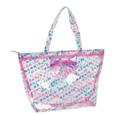 Handtas Dames Barbie Logomania Transparant Licht Roze 54 x 35 x 17 cm Handtas Dames Barbie Logomania Transparant Licht Roze 54 x 35 x 17 cm