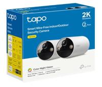 Tapo C410 Draadloze camera voor binnen en buiten, 2K 3 MP, batterijduur tot 180 dagen na één keer opladen, nachtzicht in kleur, alarm met bewegingsdetectie, IP65, 2 stuks - thumbnail