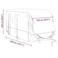 VidaXL Caravanhoes 460x250x220 cm vliesvlies grijs - thumbnail