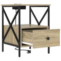Nachtkastje 2 pcs Sonoma eiken 41,5 x 40,5 x 55 cm Bewerkt hout - thumbnail