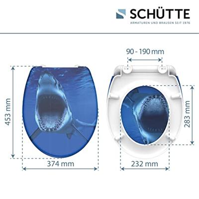 Duroplast WC-bril SHARK met soft-close en quick-release - thumbnail