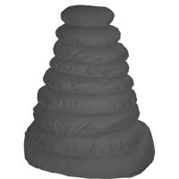 Ligkussen met rits antraciet 38 cm Slaapplezier Gebr. de Boon - Gebr de boon - thumbnail