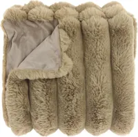 Unique Living plaid liebe 200x150cm sand - thumbnail