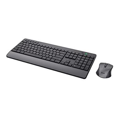 Trust Trezo draadloze deskset, uit gerecycleerd kunststof, azerty
