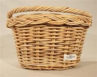 Pit rieten stuur mand rond groot vlak naturel - thumbnail