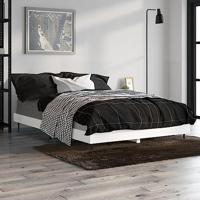 Bedframe bewerkt hout wit 120x190 cm - thumbnail