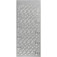 Creativ Company Stickers, konfirmation, zilver, 1 vel - thumbnail