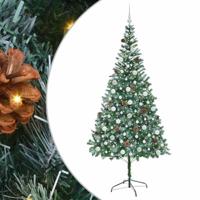 VidaXL Kunstkerstboom met 300 led groen 210 cm pvc en staal - thumbnail