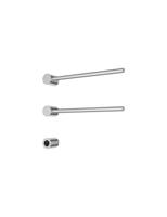 Hotbath &MORE set van 2 rails RARH50 ROUND 50 cm met separate schakelaar en inbouw element Chroom (RARH50-2CR) - thumbnail