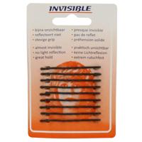 Invisible schuifjes newey kaartje bruin kort - thumbnail