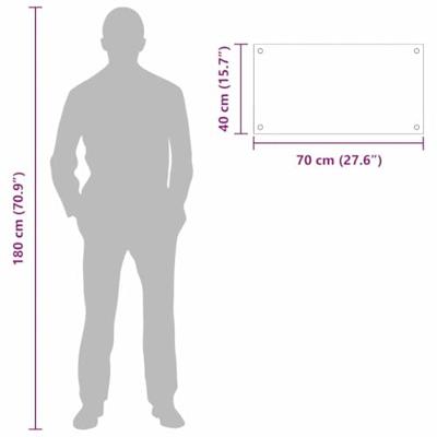 VidaXL Keuken achterwand 2 pcs doorzichtig 70 x 40 cm gehard glas