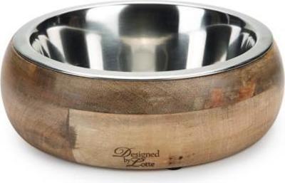 Designed By Lotte Eet- en Drinkbak Hout Hond Mandira 21cm
