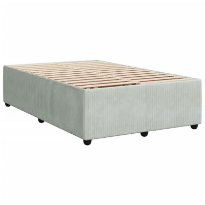 Bedframe zonder matras 120x190 cm fluweel lichtgrijs