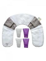 Lichtwesen Liwe nekkussen met 2 bergkristal 2 rozenkwarts 1 Stuks - thumbnail