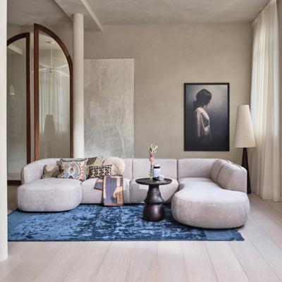 WOOOD Lounge U-Bank 'Polly' Rechts, Woven, kleur Zand WOOOD Lounge U-Bank 'Polly' Rechts, Woven, kleur Zand