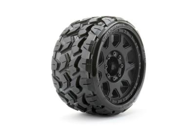 JetKo Extreme Tyre Low Profile Tomahawk Belted band op 3.8'' zwarte velg voor Traxxas Maxx