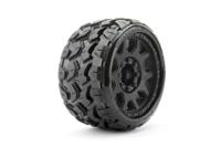 JetKo Extreme Tyre Low Profile Tomahawk Belted band op 3.8'' zwarte velg voor Traxxas Maxx - thumbnail