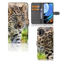 Xiaomi Redmi 9T | Poco M3 | Telefoonhoesje | Met pasjeshouder | Baby Luipaard - thumbnail