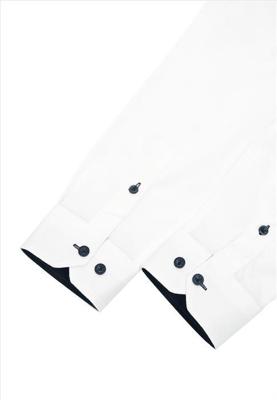 ItalianStyle - Freedom - Herenoverhemd - Slimfitmodel - Wit-Zwart