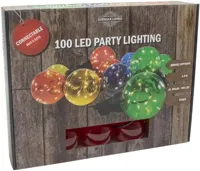 Kerstverlichting Partylight - 10 Lampen 100 LEDs multicolor IP44 timer 4.5m - thumbnail