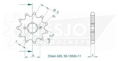 ESJOT Sprocket 420 11z standard