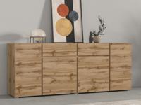 Dressoir ASYMI 4 deuren 2 lades wotan eik - thumbnail