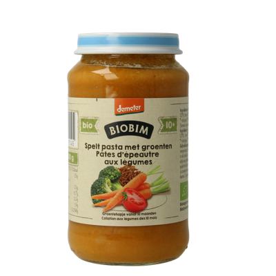 Speltpasta groente 10+ maanden demeter bio 220 Gram Speltpasta groente 10+ maanden demeter bio 220 Gram