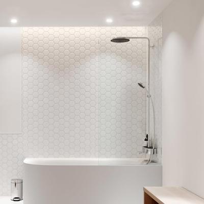 Regendouche set HansGrohe Pulsify S Showerpipe 260 1 Jet Met Badthermostaat ShowerTablet Select 400 Chroom