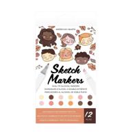 American Crafts • sketch markers dual tip skin tone - thumbnail