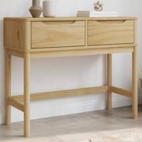 Wandtafel FLORO 89,5x36,5x73 cm massief grenenhout wasbruin - thumbnail