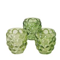 Boltze Home windlicht bubbla glas groen - thumbnail