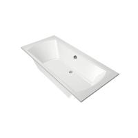 Xenz Robijn Duobad - 190x90x48 - afvoer Midden - acryl - wit 6988-01 - thumbnail