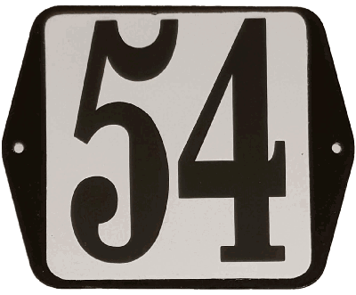 Huisnummer naambordje standaard 15x12 cm nummer 54 - Warentuin mix Huisnummer naambordje standaard 15x12 cm nummer 54 - Warentuin mix