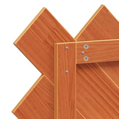 Hoofdbord 100 cm massief grenenhout wasbruin