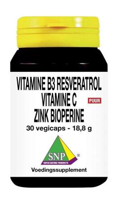 SNP Vitamine B3 resveratrol gebufferde vitamine C zink 30 Vegetarische capsules