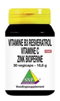 SNP Vitamine B3 resveratrol gebufferde vitamine C zink 30 Vegetarische capsules - thumbnail