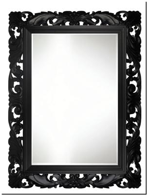 Decoratieve Handgestoken spiegel Fender Zwart