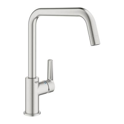 Grohe QuickFix Start verhoogde keukenmengkraan hoek supersteel