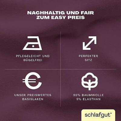Schlafgut Schlafgut EASY Jersey Elasthan Hoeslaken M - 120x200 - 130x220 542 Purple Deep