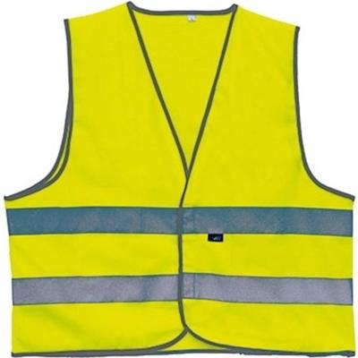 4-ACT veiligheidshesje 2 strepen unisex geel maat l