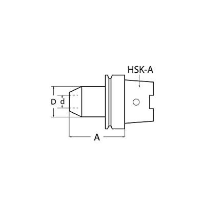 Promat/Tecwerk Vlakken-spanhouder | DIN 69893A weldon | span-d. 8 mm | HSK-A63 | uitkraaglengte 100 mm - 4000832370