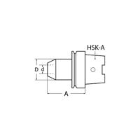 Promat/Tecwerk Vlakken-spanhouder | DIN 69893A weldon | span-d. 8 mm | HSK-A63 | uitkraaglengte 100 mm - 4000832370 - thumbnail